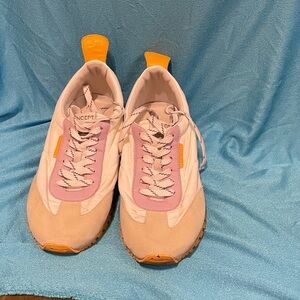 Women's White and Purple Sneakers